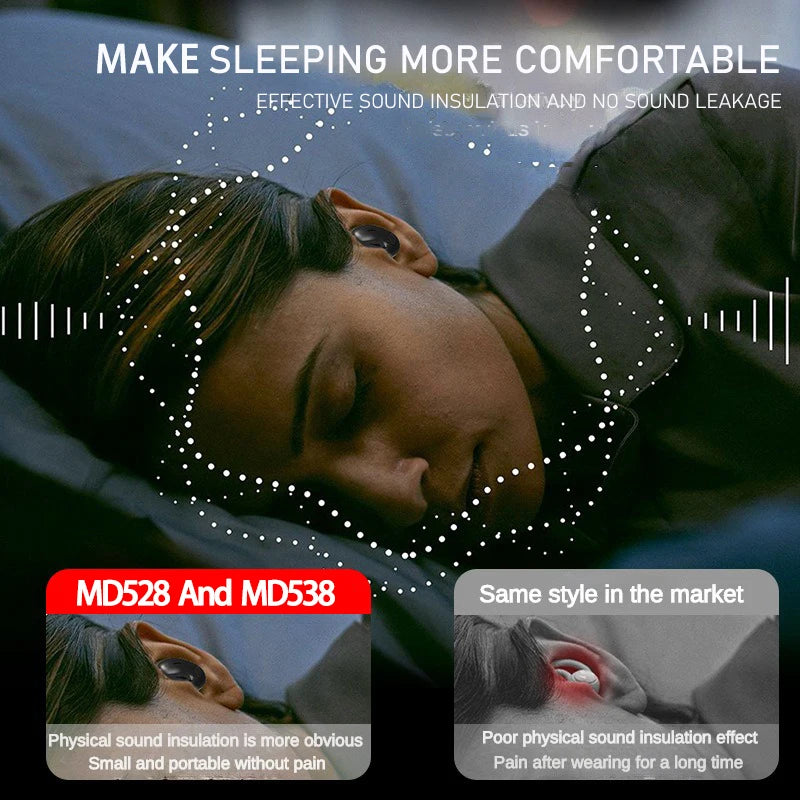 SK Ultra-tin Sleep Headphones 5.3 Wireless Bluetooth Headset Invisible Earbuds Hidden In Ear Button Sports Earphones Waterproof