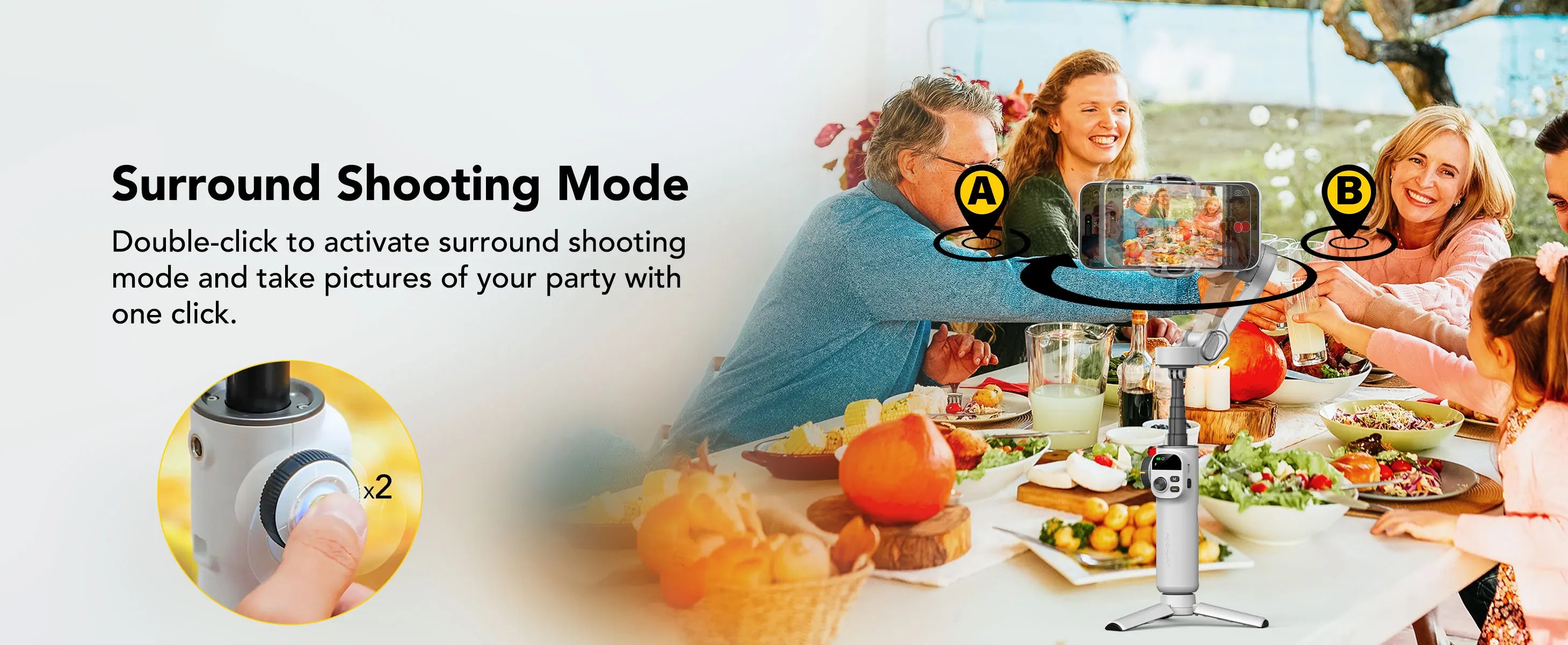 AOCHUAN Smart X2 chytrý smartphone 3osý stabilizátor gimbalu