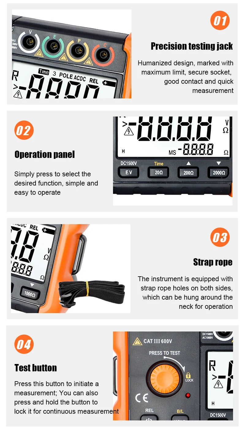 4105A Digitale Aardweerstand Tester