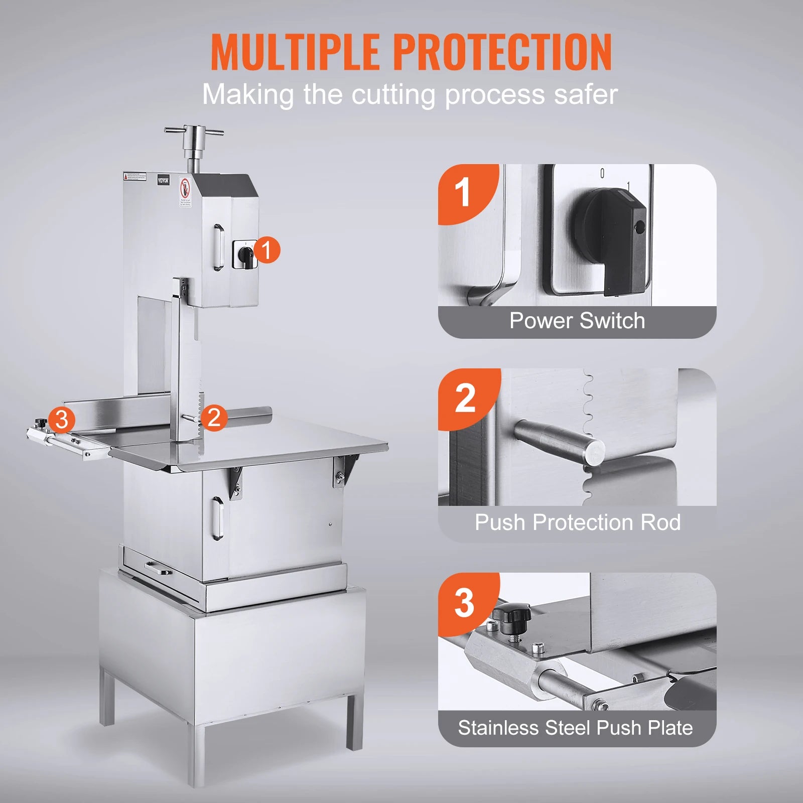 Commercial Electric Meat Bandsaw for Frozen Meat and Bone
