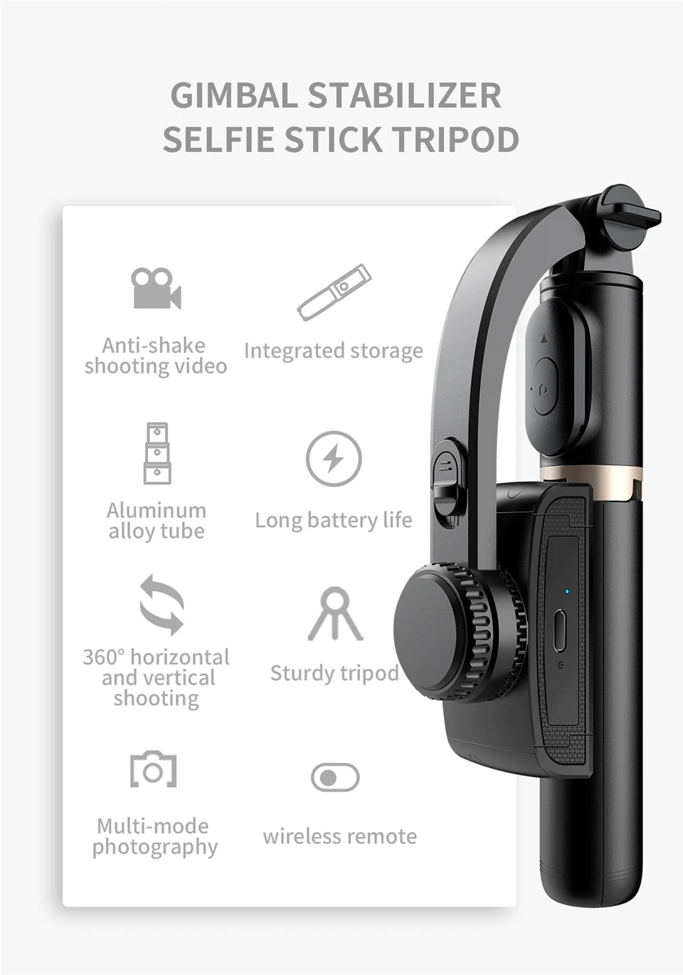 Q08 Smartphone Gimbal and Selfie Stand