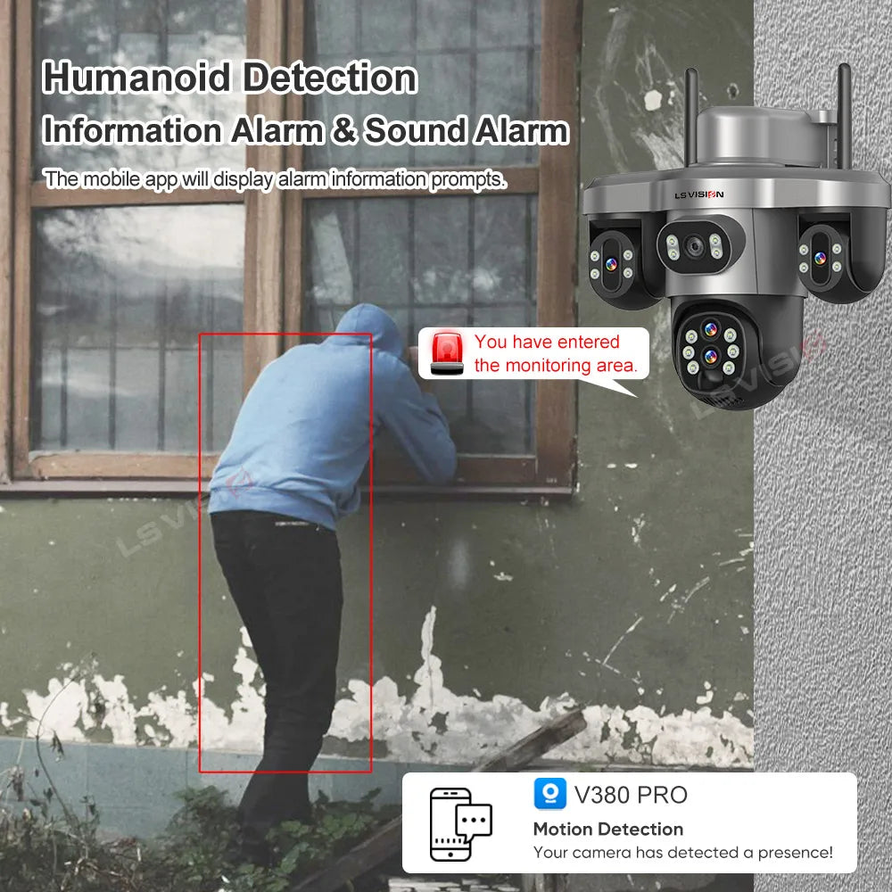 Solar Security Camera 20MP 10X Optical Zoom PTZ IP66
