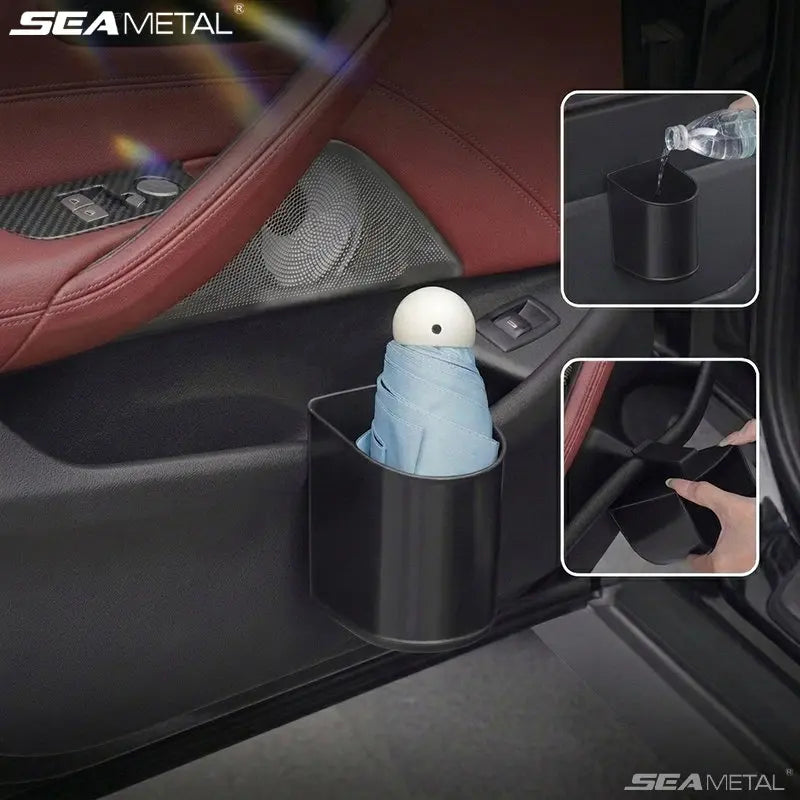 SEAMETAL Universal Car Door Cup Holder Box Extra Large Opening Multi-Functional Back Clip Storage Bucket Waterproof & Leakproof