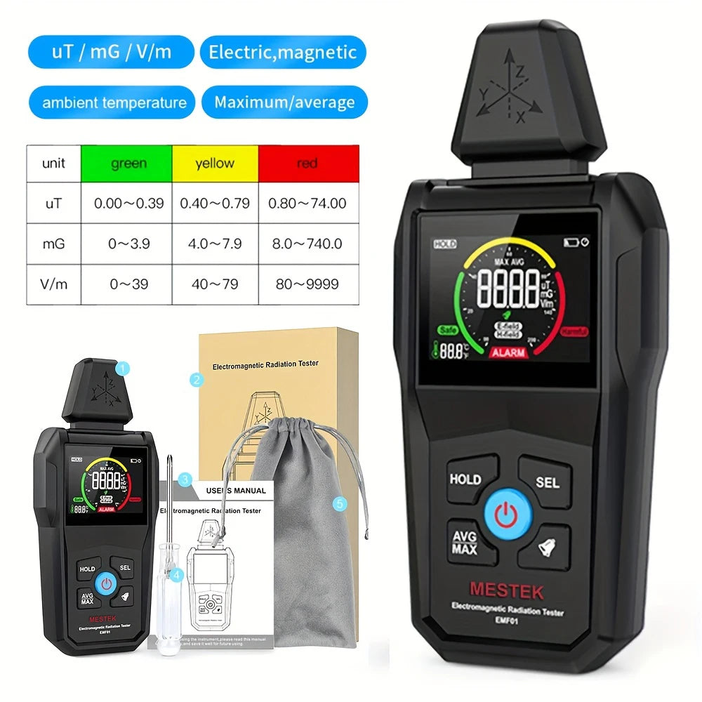 Medidor de campo electromagnético EMF01