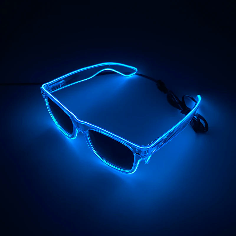 1PC Light Up LED Glasses Glow Sunglasses EL Wire Neon Glasses Glow in The Dark Party Supplies Neon Party Favors for Kids Adults 