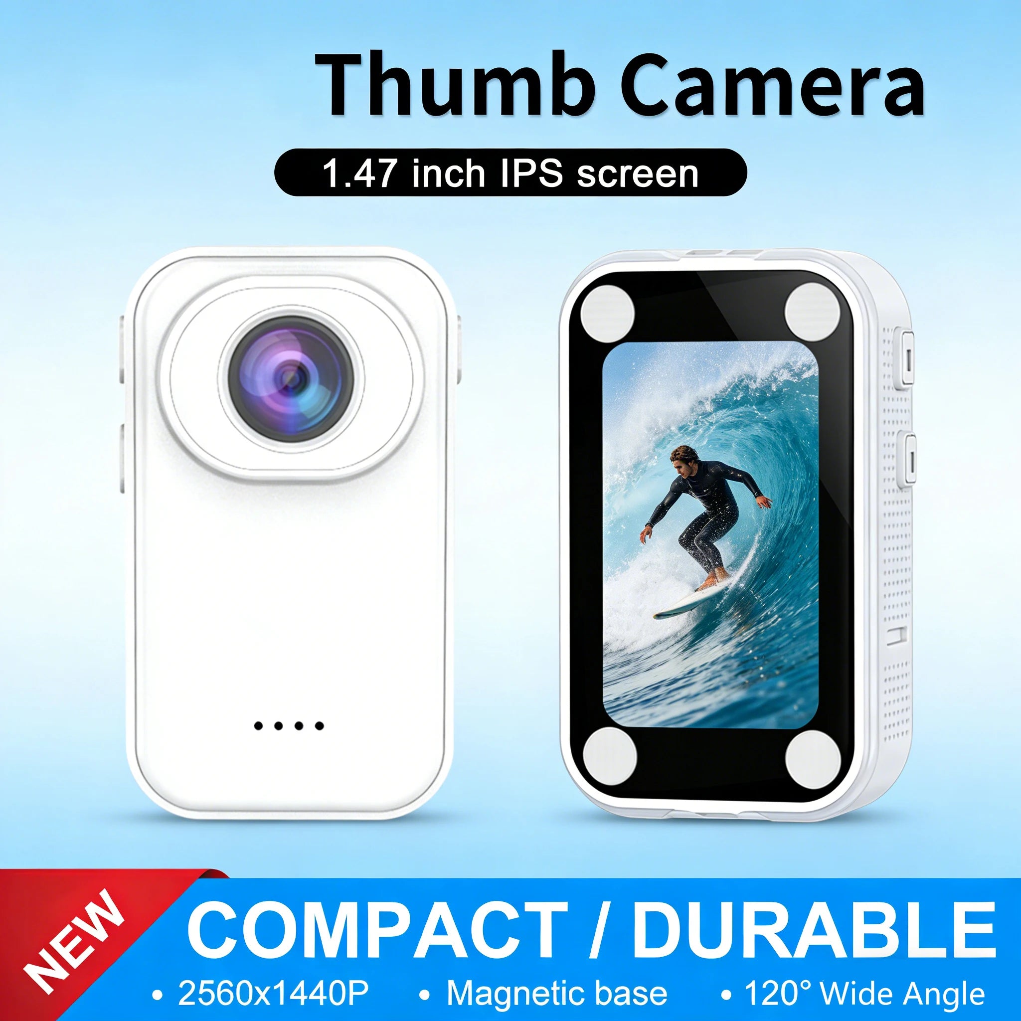 Mini 1080P HD Thumb Action Camera with MicroSD Support