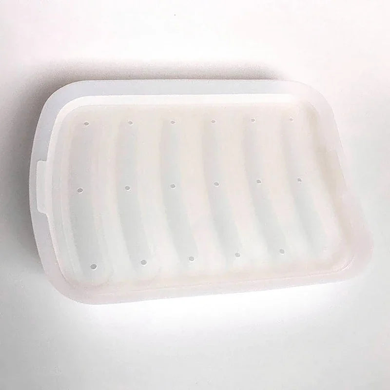 Six-Cavity Silicone Sausage Mould with Lid