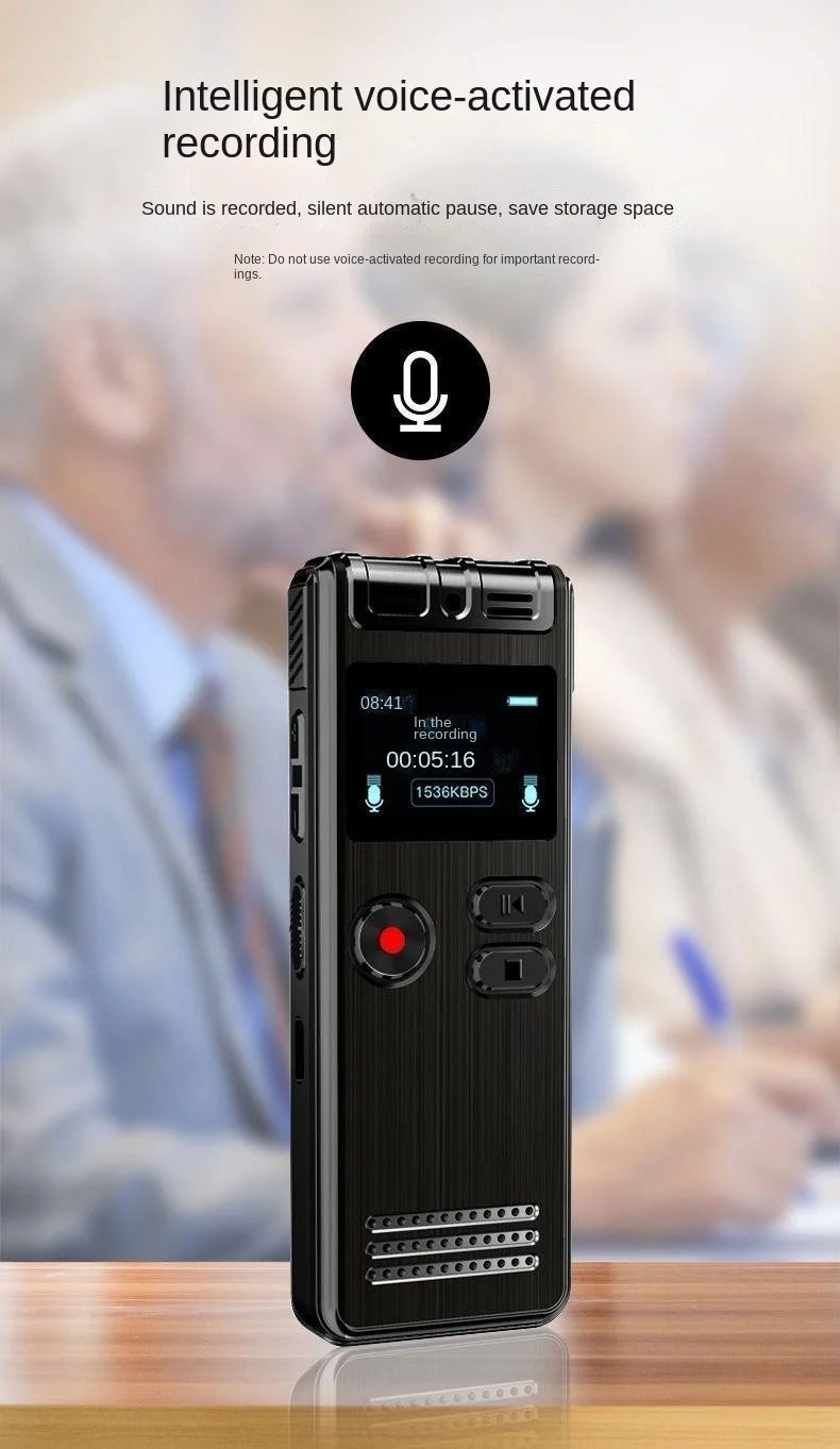 128GB Voice Activated Mini Recorder with Noise Reduction & USB