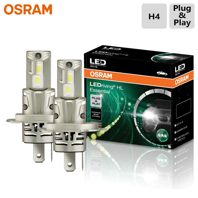 OSRAM Essential LED H4 H7 H11 auto prednje svjetlo, jednostavno plug & play, H8 H9 H10 H16 H18 H19 HB3 HB4 HIR1 HIR2, auto bijelo LED svjetla