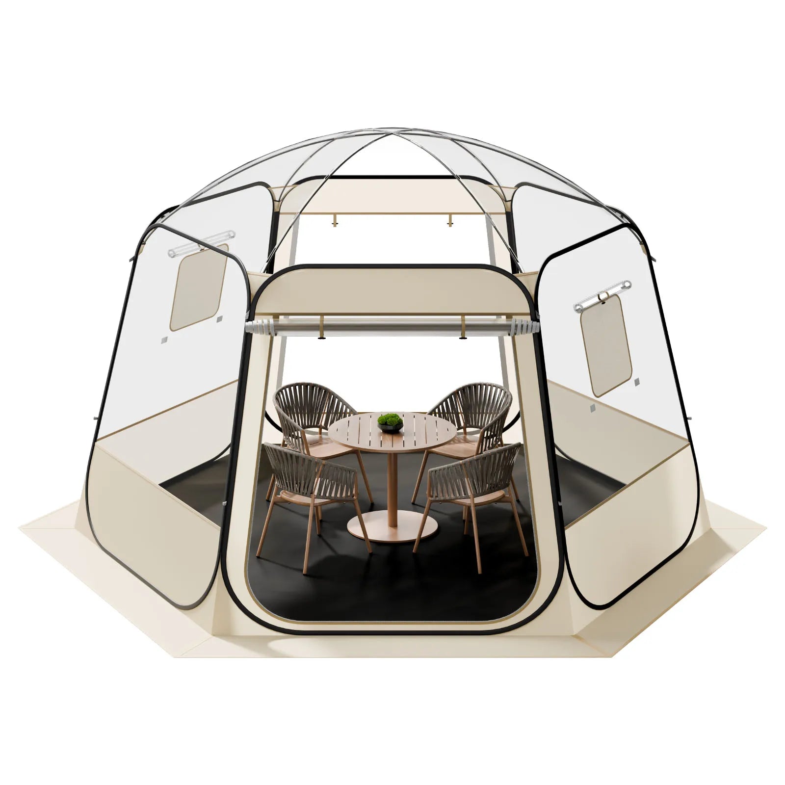 SucceBuy Bulle surgissante Tente étanche à l’eau et résistante aux UV, abri de camping transparent, tente dome/igloo d’extérieur avec fenêtres