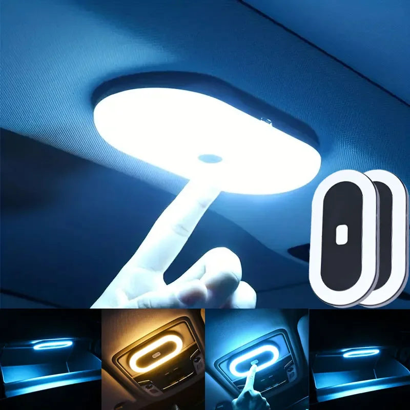 LED-läslampa för bil, innerbelysning för bil, taklampa, invändig belysning, USB-laddning, bärbara biltillbehör med lampa