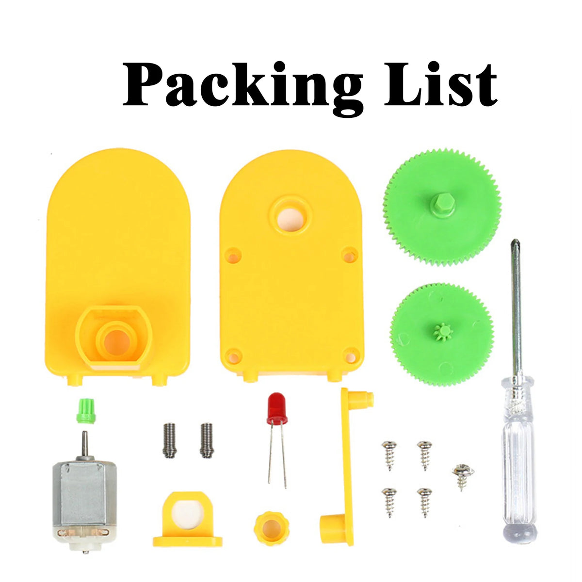 Kit de modelo científico de gerador com manivela para montar