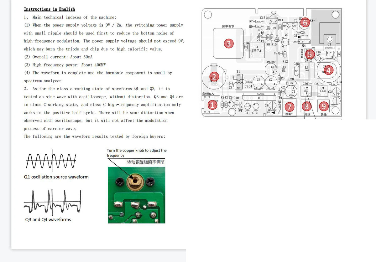 AM Radio Transmitter - DIY Kit or Assembled Board
