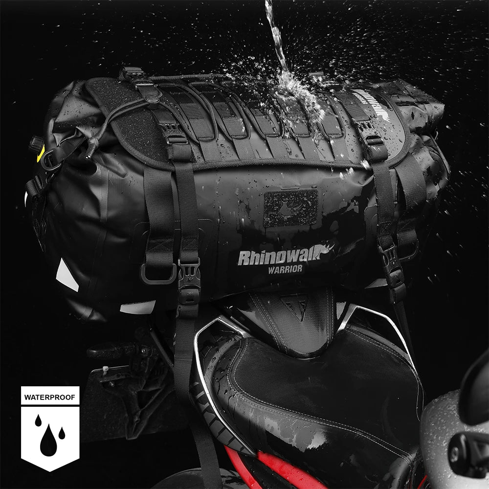 Waterproof Motorcycle Saddle Bag 20L 40L 65L Tail Seat Storage Pack