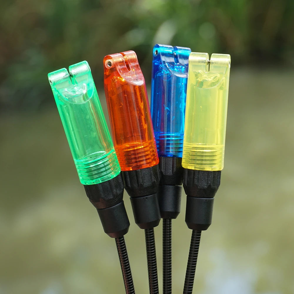 Hirisi B2032 Carp Fishing LED Swinger Drop Off Indicator Metals Soft Pole LED Light Bite Detection for Carp Coarse Fishing