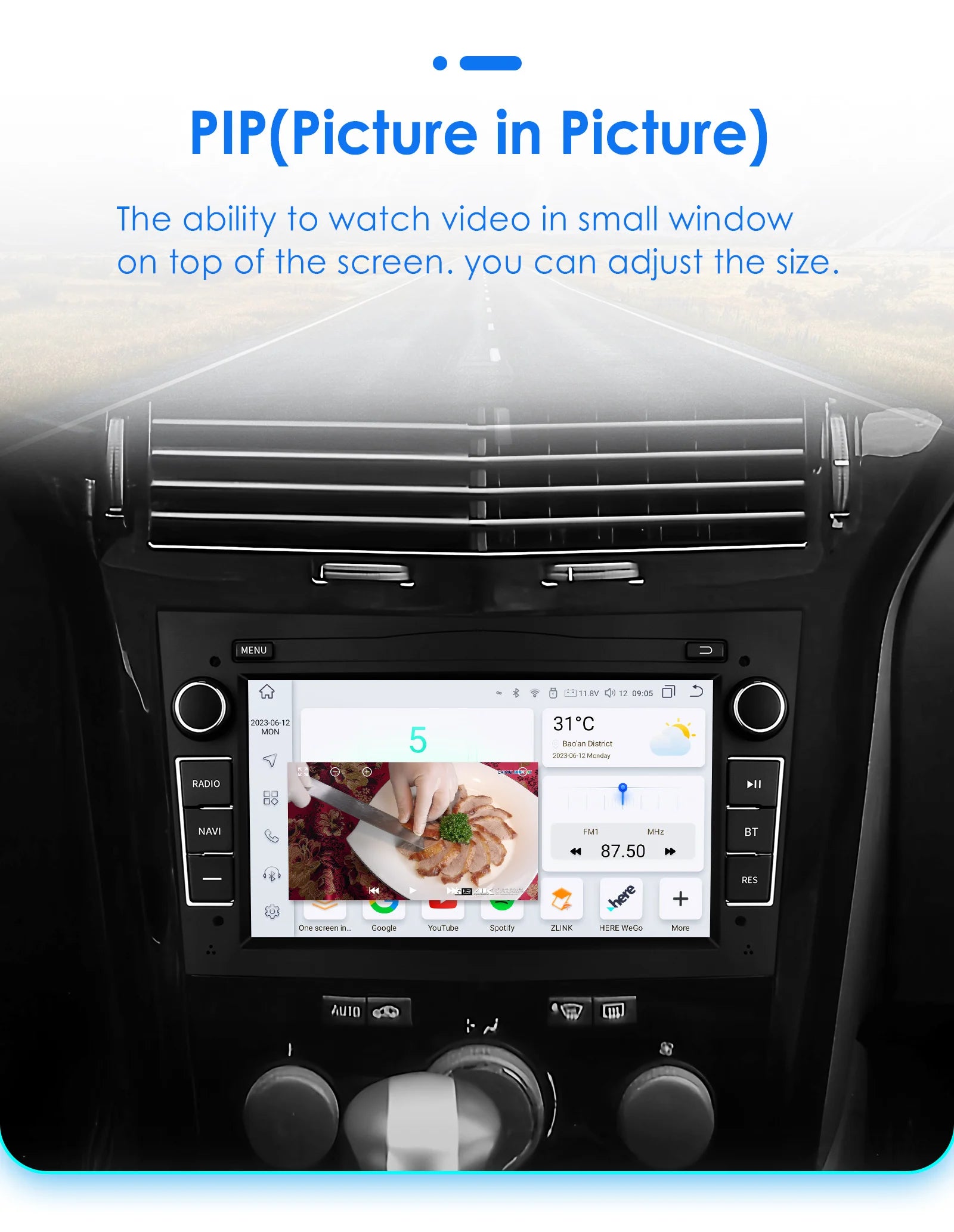 HIZPO 7-Inch Android Car Radio with CarPlay for Opel