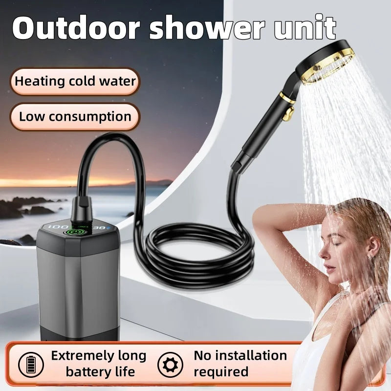 Rechargeable Portable Shower Pump with Display
