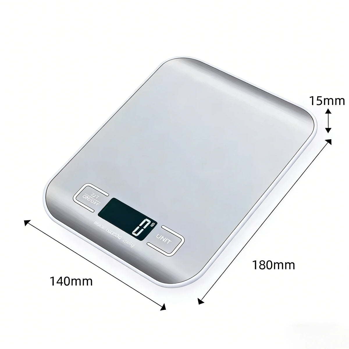 Digital Kitchen Scale with Steel Panel