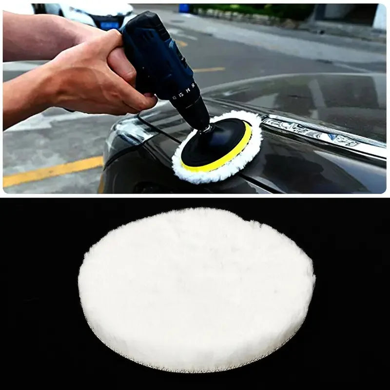 Conjunto de discos de polimento de 6 polegadas com adaptador para berbequim, 4 peças