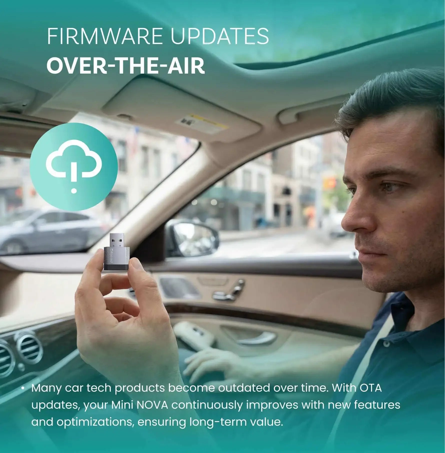Mini Wireless CarPlay and Android Auto Adapter USB Dongle