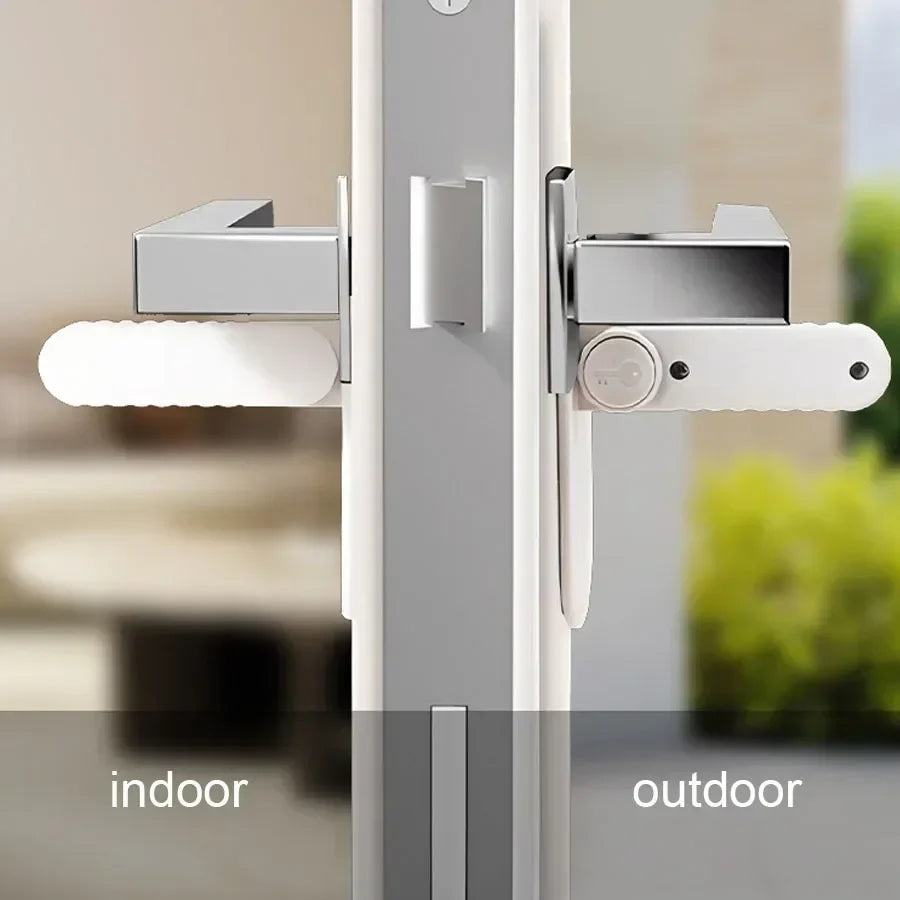 Door Lever Lock Universal Child Proof Handle Locks Baby Safety Locks Punch-free Multifunction Hidden Button Buckle Safety Lock