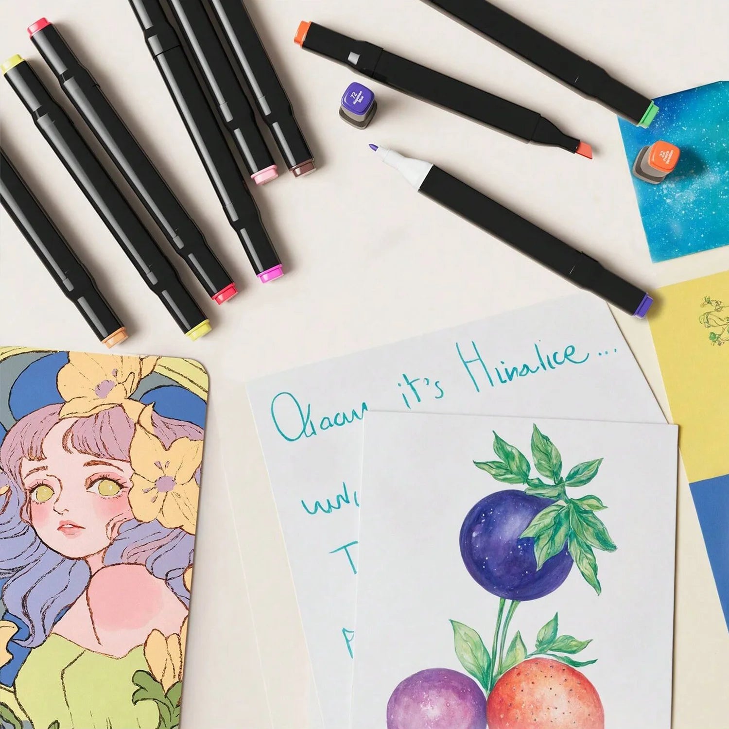 24/36/48/60/80/120/168/262 Colors Alcohol Drawing Markers Dual Tip Permanent Art Sketch Markers for Illustration School Supplied 