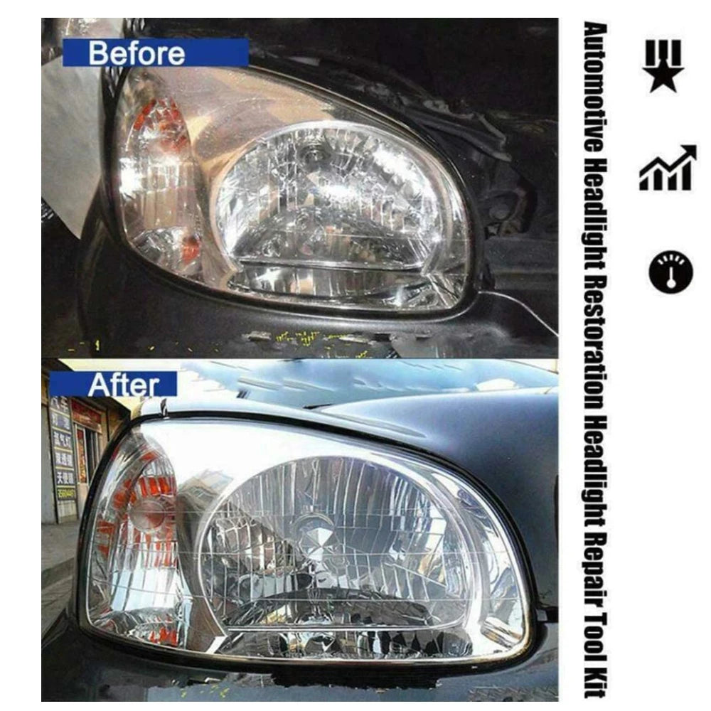 Headlight Polishing Set Auto Headlight Renovator Light Restoration Clean Car 300ml Polish Spotlights Headlights Renovation Kit 