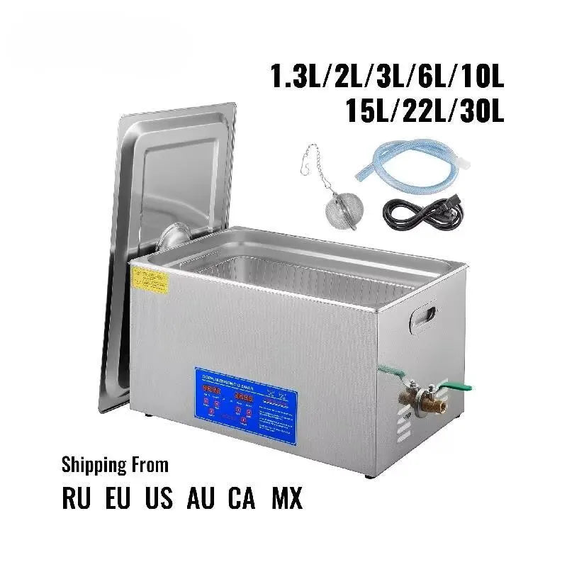 6L Ultrasonic Cleaner Machine with Digital Timer & Heat Control