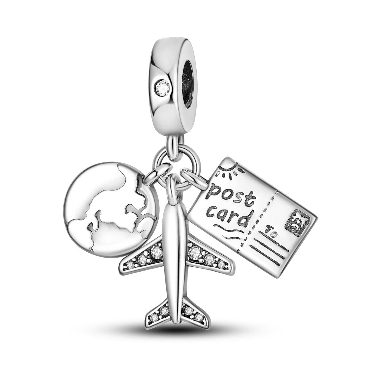 925 Silver Travel Airplane Camera Charms Fit Original Bracelet Necklace DIY Bead For Women Jewelry Making Gift 