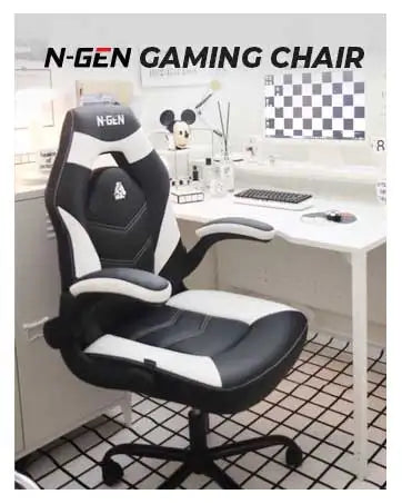 Black Mesh Office Chair with Lumbar Support, Swivel & Adjustable Height
