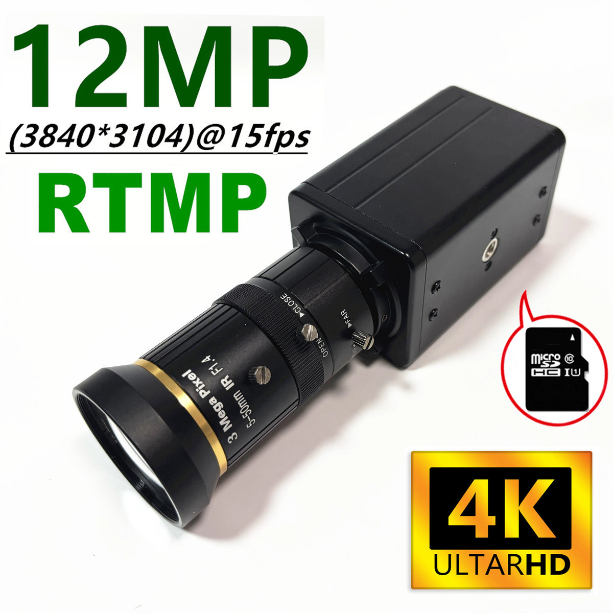 Caméra IP de sécurité 6K 4K avec POE, RTSP, RTMP et détection de mouvement