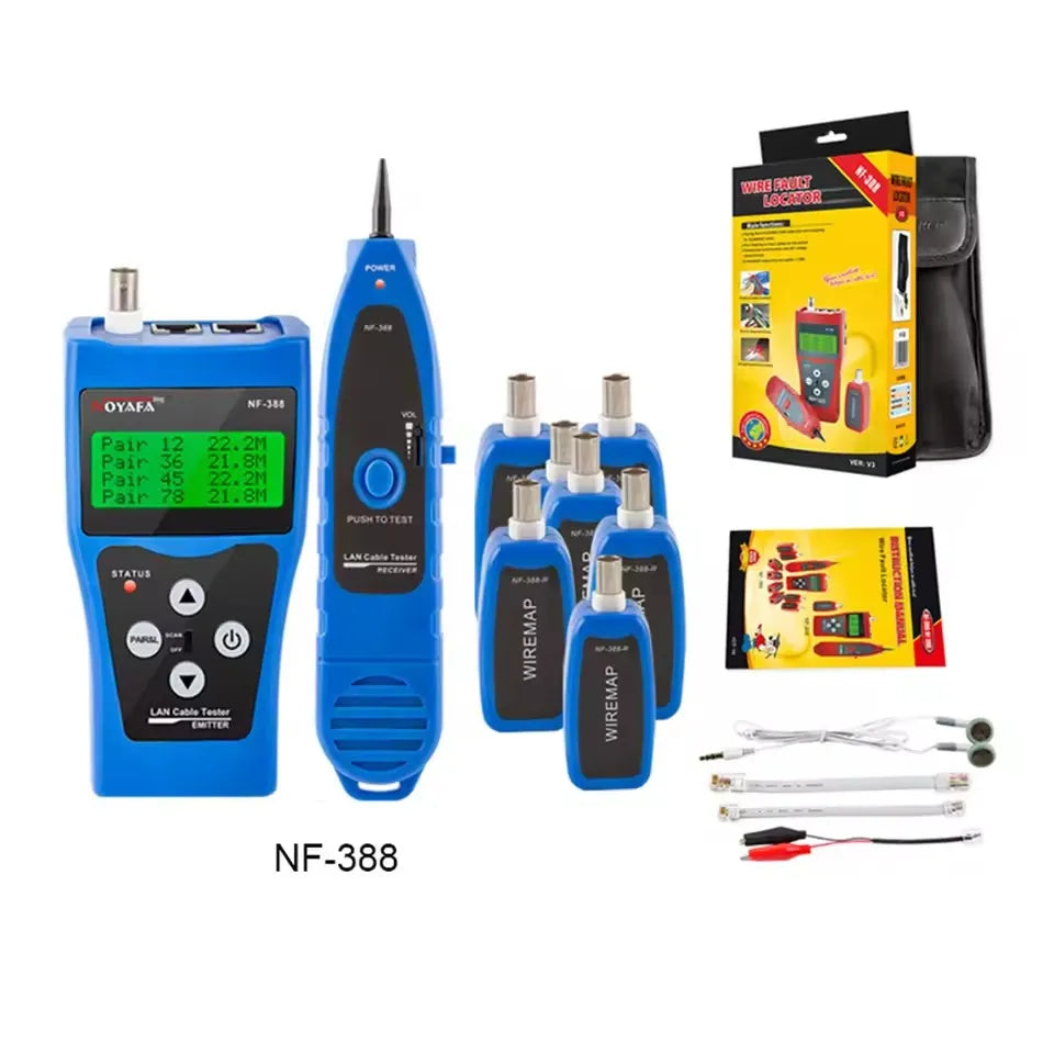 NF-388 Cable Tester with 8 Remote Identifiers