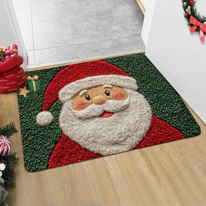 Christmas Carpet Door Merry Christmas Mat Festival Santa Claus Outdoor Decorations Home 2025 Navidad Xmas Ornament New Year 2026 