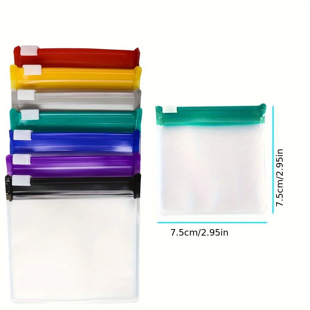 Opätovne použiteľné vrecká na tabletky na zips - sada 7 ks