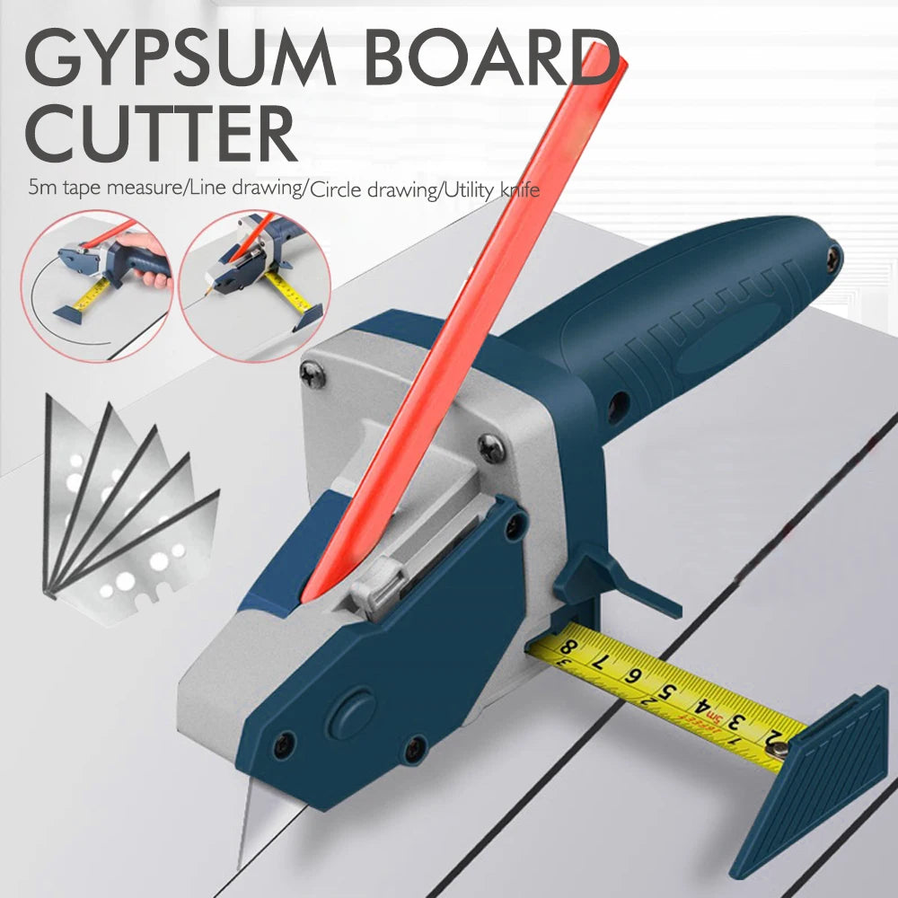 Woodworking Gypsum Board Cutting Tool with Built‑In Tape Measure