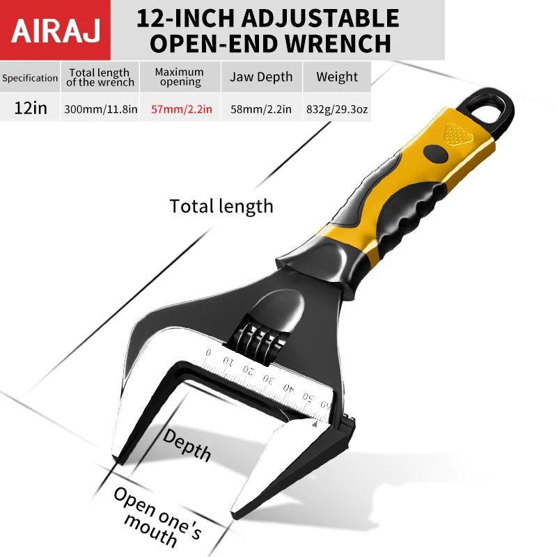 Adjustable Wrench - 6 to 12 Inch