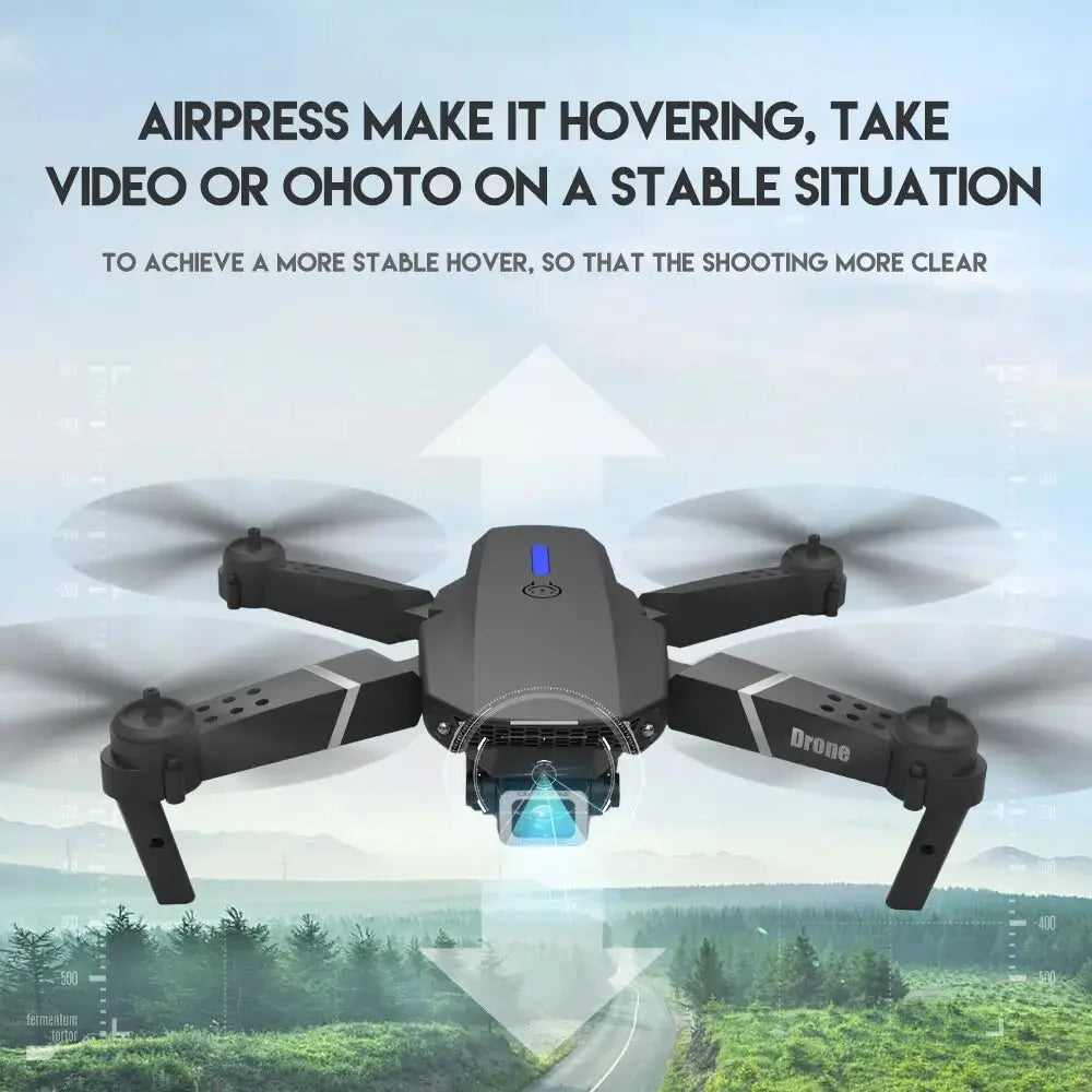 Height Hold Gift Toy 2024 E88Pro RC Drone 4K 1080P Wide Angle HD Camera Foldable Helicopter WIFI FPV 