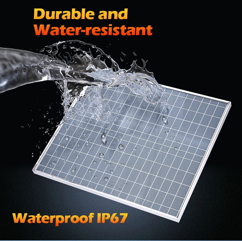 500W Rigid Monocrystalline Solar Panel with Aluminum Frame 12V Battery Charger for RV Camping Boat Home Off Grid Power USB