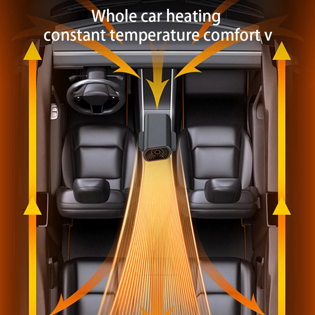 12V 200W Car Heater Demister Strong Suction Type Heating Fan Electric Cooling Windshield Defroster Defogging Demister For Winter 