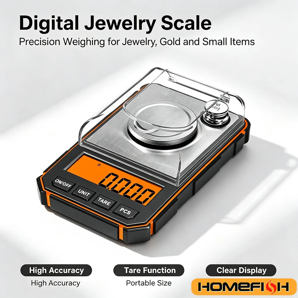 High Precision Mini Digital Scale  0.001g Accuracy 50g Capacity Pocket Jewelry Milligram Scale for Precision Weighing
