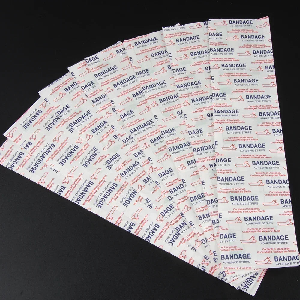 50PCS 38*38/72*19mm Transparent PU Waterproof Wound Plaster Band Aid Adhesive Bandage Protective Sticker Outdoor Home First Aid 