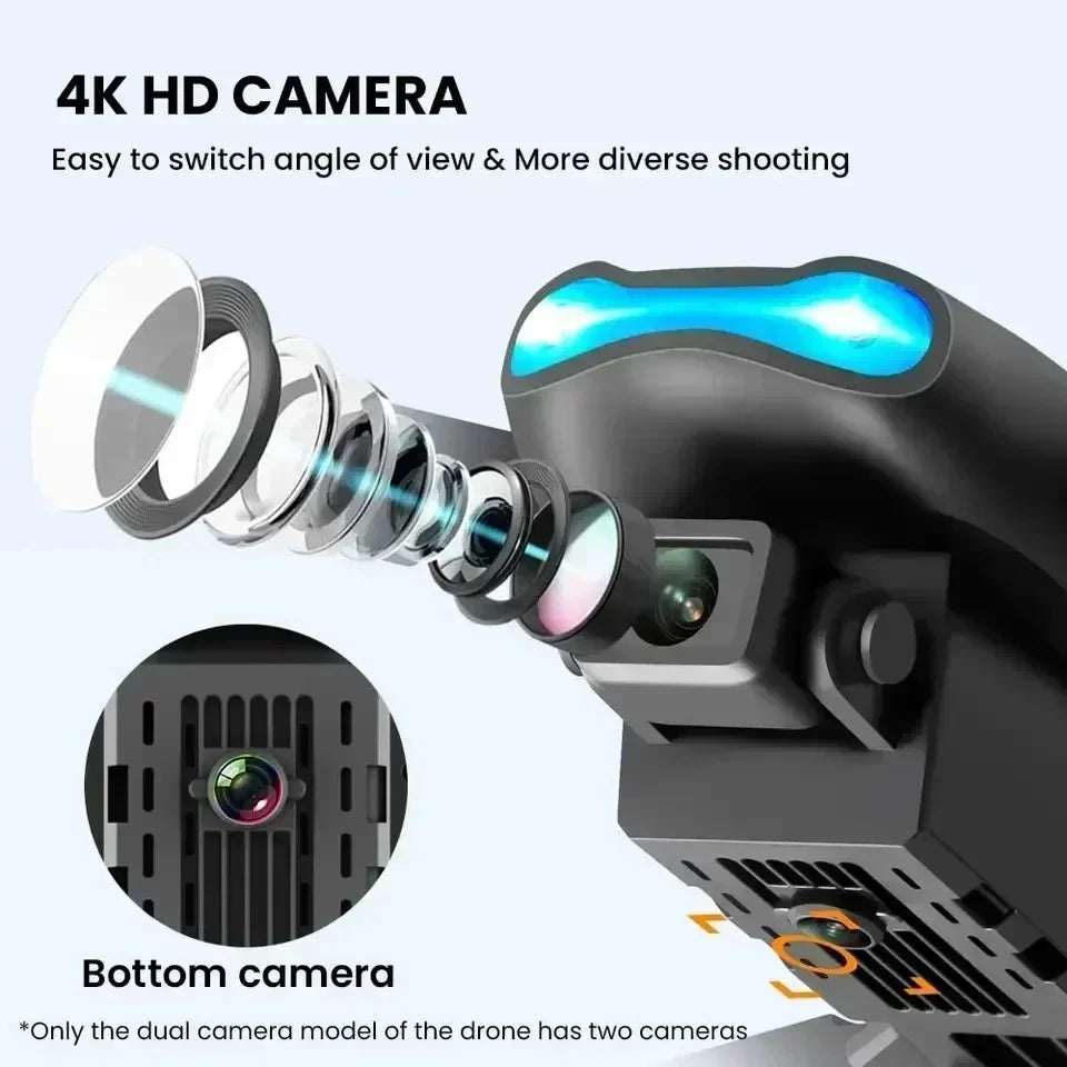 New E99 RC Drone 4K Professional Wide Angle Dual HD Camera 5G WIFI FPV Foldable Height Hold RC Helicopter