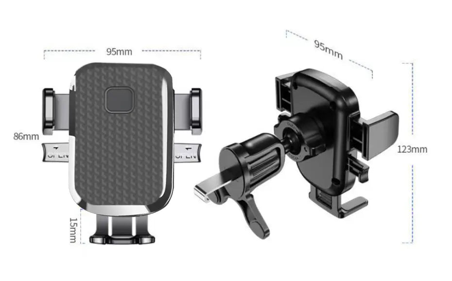 SEAMETAL Upgraded Hook Car Phone Holder Anti Shake Air Vent Phone Mount 360-Degree Rotation Stable Smartphone Naigation Support