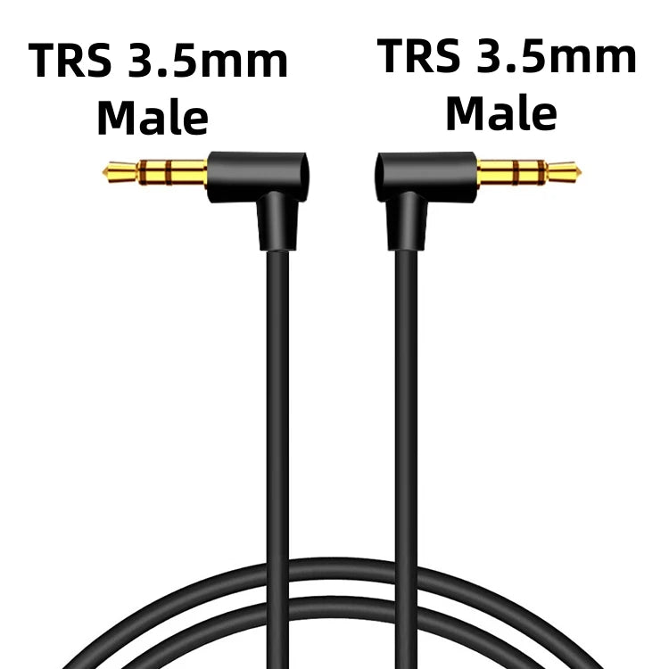 90 Degree 3.5mm TRS/TRRS Audio Cable Stereo 3.5mm to 3.5mm Right Angle AUX Cord for Headphone MP3 Smartphone Tablet Car Speakers