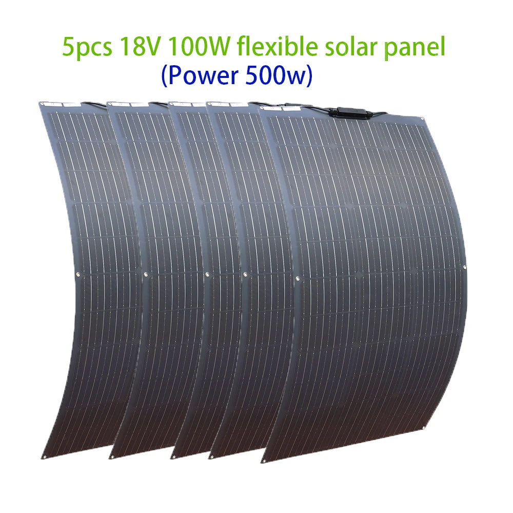Flexible Solar Panel Kit for 12V 24V Battery