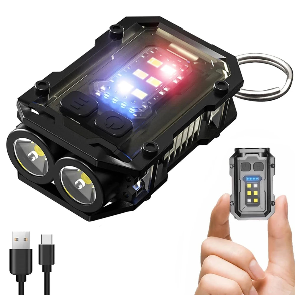 Lanterna do Bolso Potente, Lanterna Magnética, LED Super Brilhante, EDC Mini Lanterna de Includes COB LED
