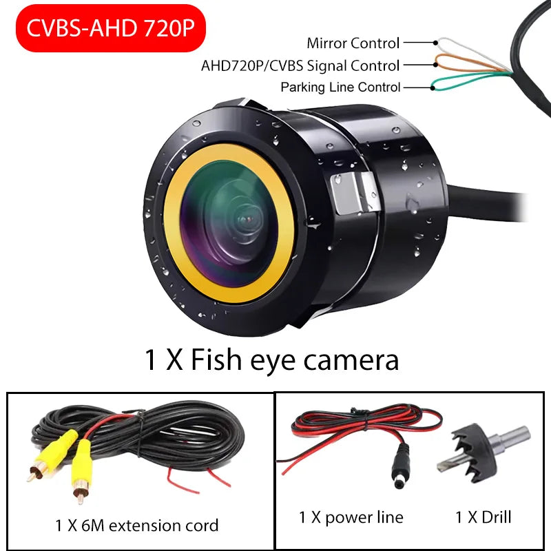 1080P Car Front & Rear Reversing Camera 170° Wide Angle Night Vision