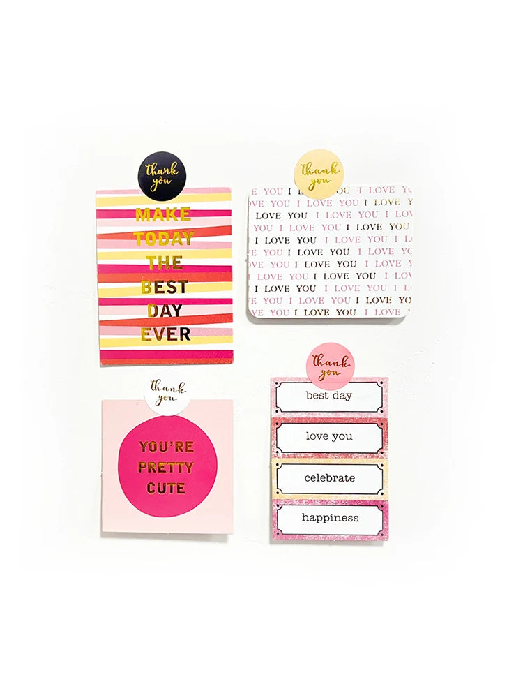 Adesivi Grazie Rosa e Nero Rotolo a Stampa a Caldo