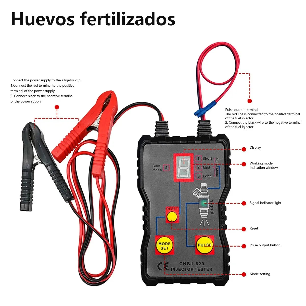 Herramienta de escaneo del sistema de combustible más reciente kit de herramientas de limpieza automotriz conjunto limpiador de inyectores probador de inyectores de combustible portátil 4 modos de pulso