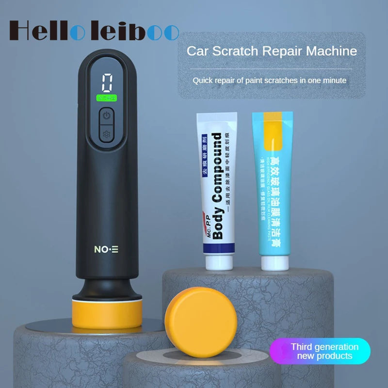 LEIBOO Car Waxing Polishing Sanding Machine 12000RPM Wireless Car Paint Scratch Repair Windscreen Glass Oil Film Remove Machine 